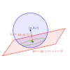 球面と平面の交線が作る円-i